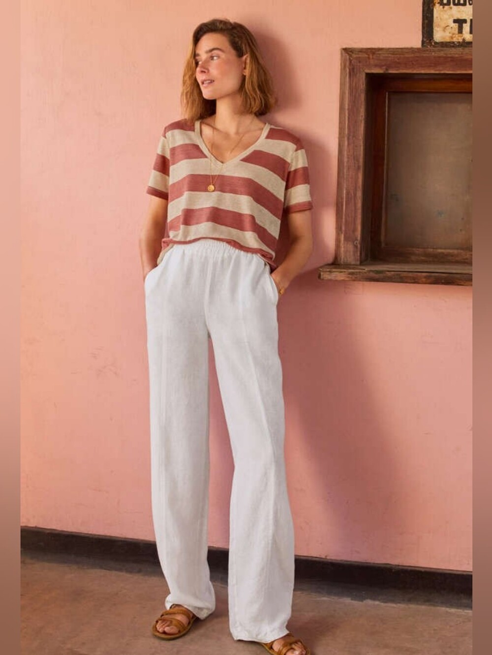 Wrap London Relaxed trousers Garment-dyed linen Small
